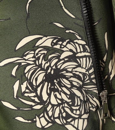 Shop Moncler Thimphou Printed Bomber Jacket In Green