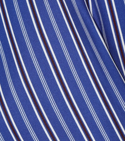 Shop Rag & Bone Felix Striped Silk Blouse In Blue