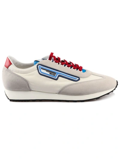 Shop Prada Low-cut Sneakers In Nube/azzurro