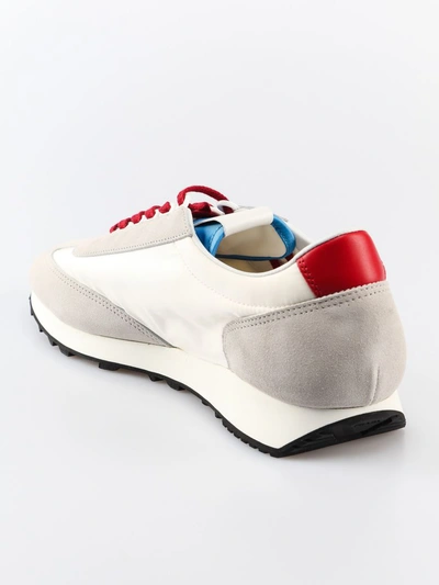 Shop Prada Low-cut Sneakers In Nube/azzurro