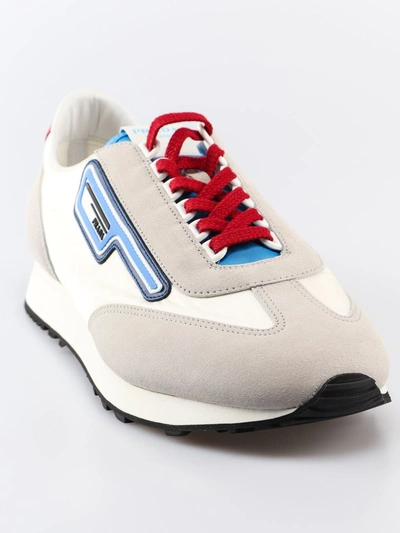 Shop Prada Low-cut Sneakers In Nube/azzurro