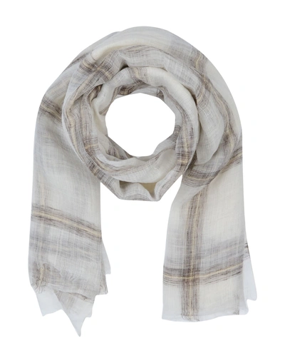 Shop Brunello Cucinelli Scarves In Ivory