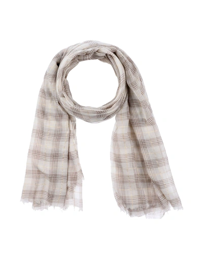 Shop Brunello Cucinelli Scarves In Ivory