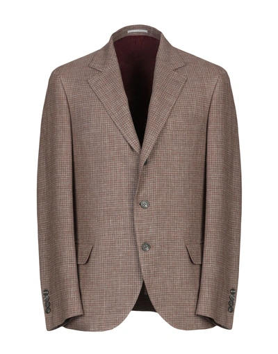 Shop Brunello Cucinelli Blazer In Brown