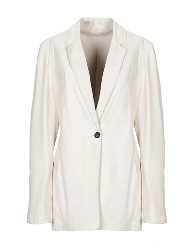 Shop Brunello Cucinelli Blazer In Ivory