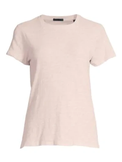 Shop Atm Anthony Thomas Melillo Cotton Schoolboy Crewneck Tee In Faded Rose