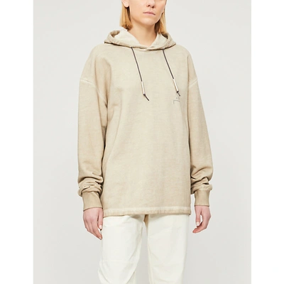 Shop A-cold-wall* Oversized Faded-wash Hoody In Taupe