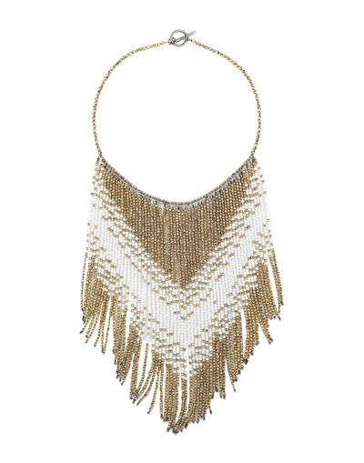 Shop Brunello Cucinelli Necklaces In White