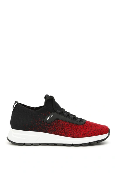 Shop Prada Prax 01 Sneakers In Nero Rosso|nero