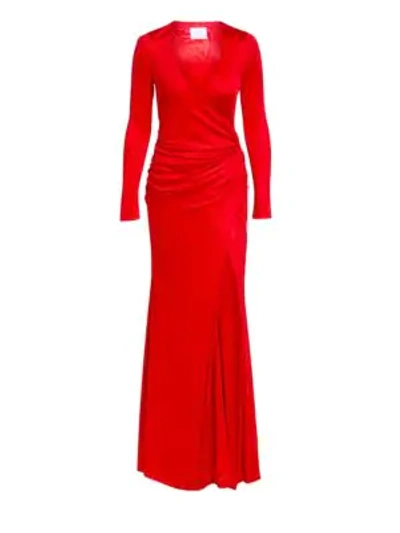 Shop Galvan Allegra Dress In Red
