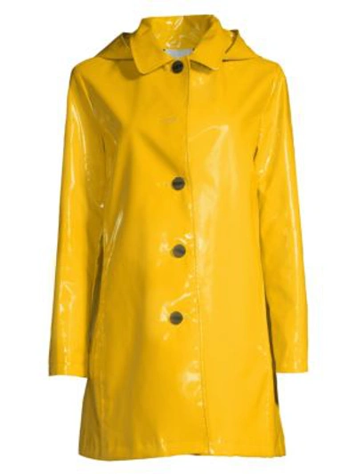 Shop Jane Post Iconic Slicker Jacket In Yellow