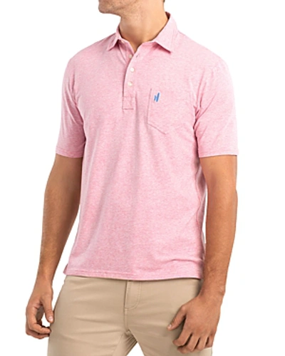 Shop Johnnie-o Original Heathered Regular Fit Polo Shirt In Punch