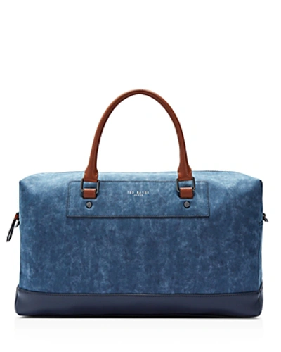 Shop Ted Baker Mackers Pu Holdall In Navy