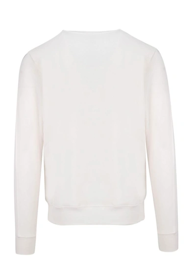 Shop Loewe Anagram Embroidered Sweatshirt In Off White