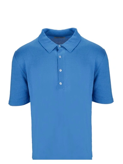 Shop Laneus Classic Polo Shirt In Blue