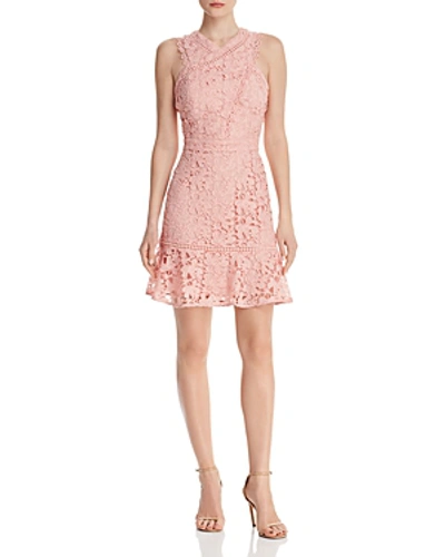 Shop Adelyn Rae Jessie Woven Lace Dress In Blush