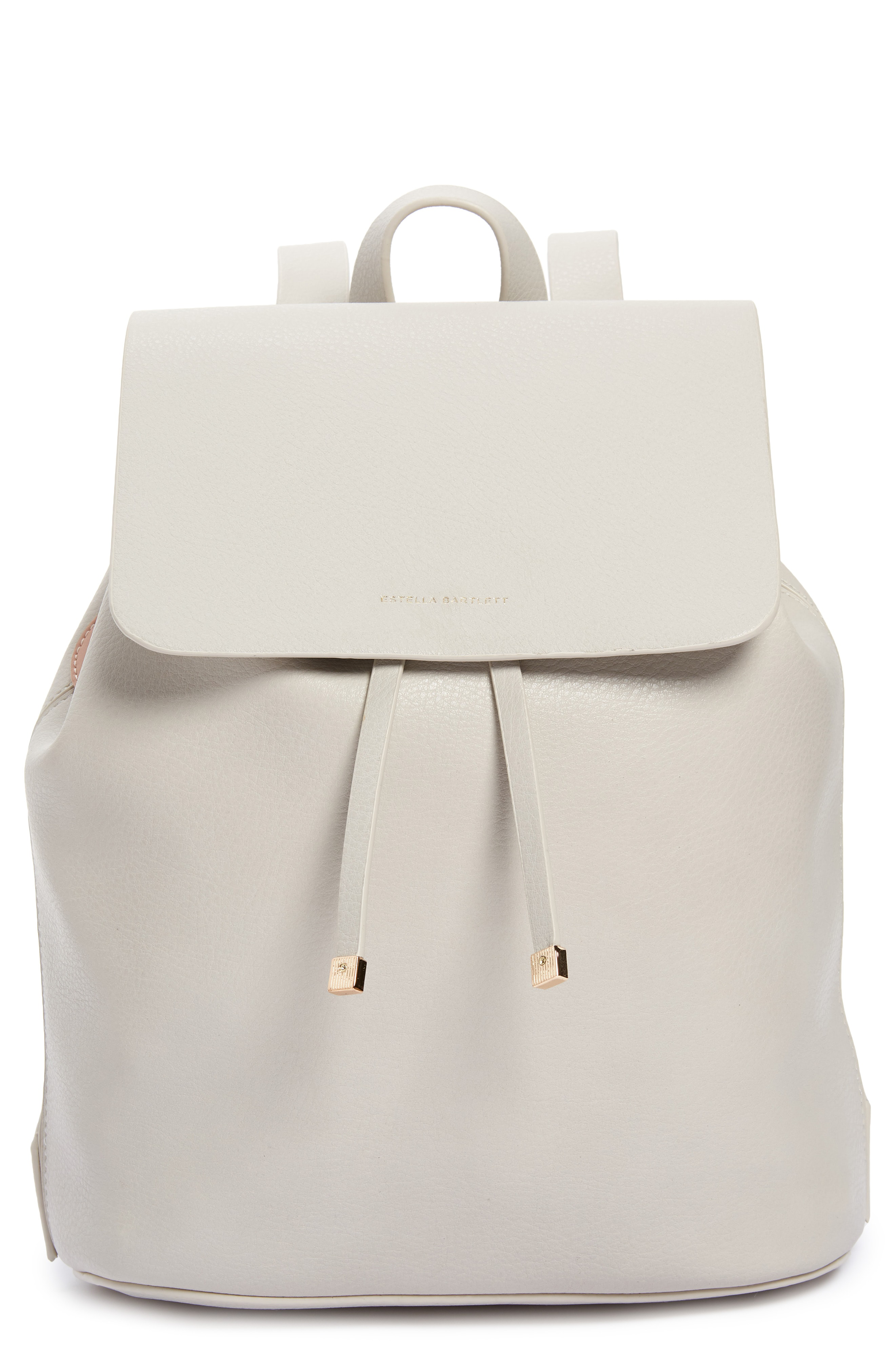 grey faux leather backpack