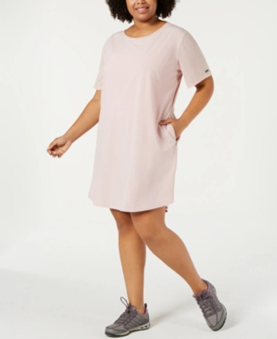 Shop Columbia Plus Size Water-repellent Dress In Mineral Pink