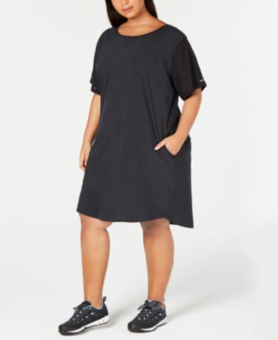Shop Columbia Plus Size Water-repellent Dress In Black