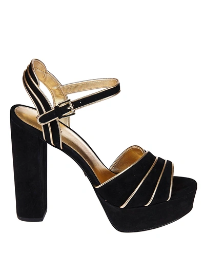 Shop Michael Kors Harper Sandals In Black