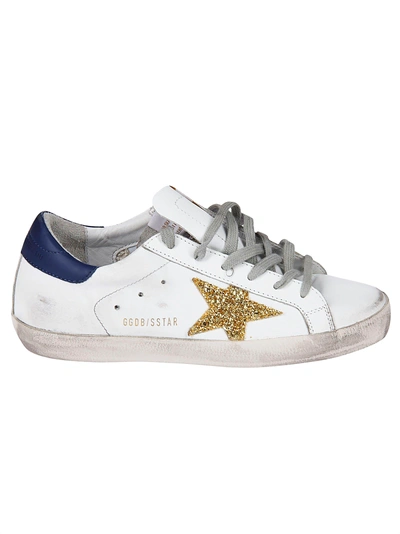 Shop Golden Goose Superstar Sneakers In White/gold