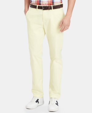tommy hilfiger yellow pants