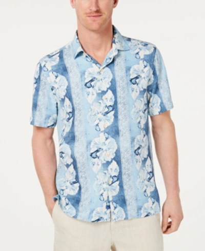 Shop Tommy Bahama Men's Hibiscus Heights Hawaiian Shirt In Navy