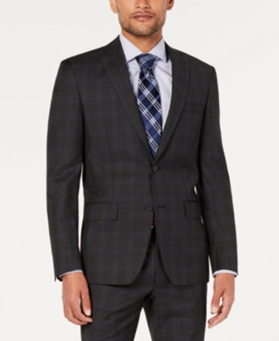 Shop Dkny Men's Modern-fit Wool Suit Jacket In Grey