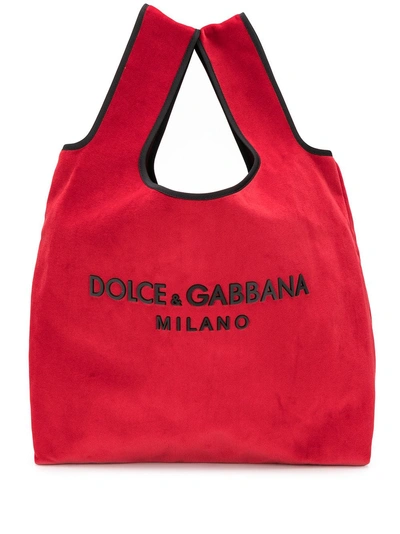 Shop Dolce & Gabbana Market Tote - Red