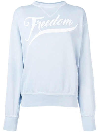 Shop Isabel Marant Étoile Freedom Print Sweatshirt - Blue