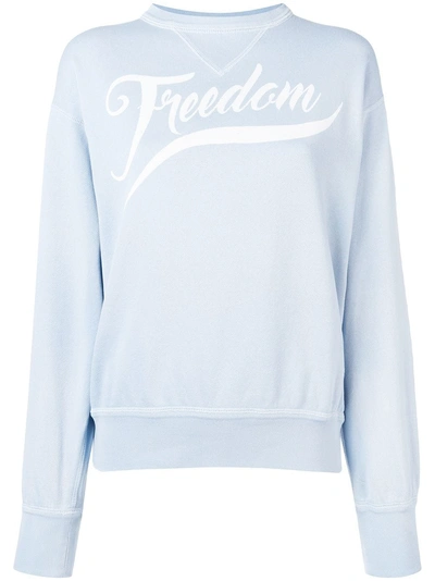 Isabel Marant toile Freedom Print Sweatshirt Blue ModeSens