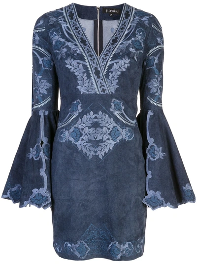 Shop Jitrois Short Margarita Dress - Blue