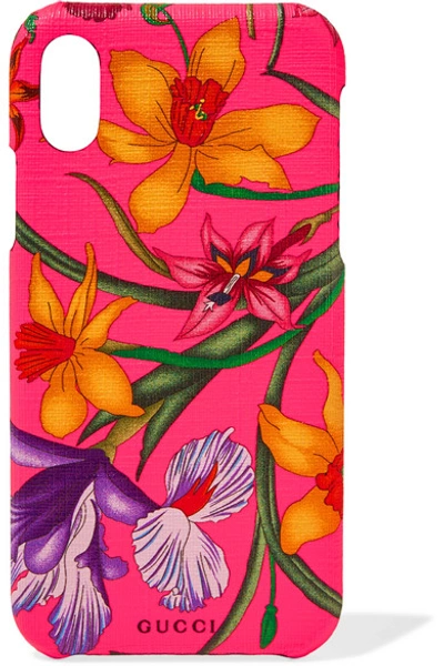 Shop Gucci Floral-print Textured Iphone X Case