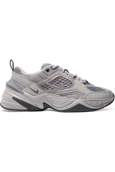 m2k tekno leather and mesh sneakers