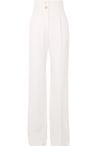 Shop Antonio Berardi Cady Straight-leg Pants In White