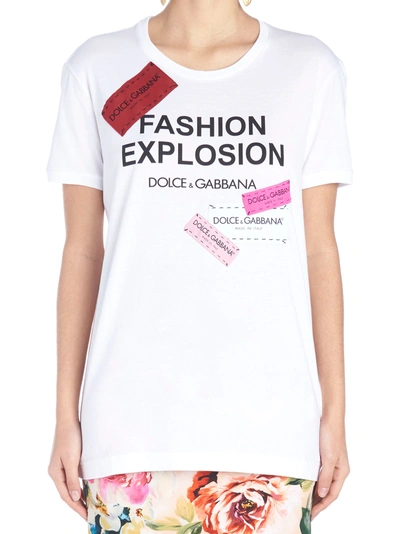 Shop Dolce & Gabbana Fashion Explosion T-shirt In White