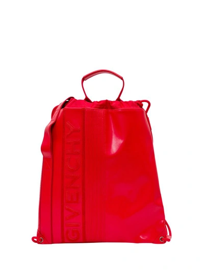 Shop Givenchy Mc3 Drawstring Backpack In Rosso