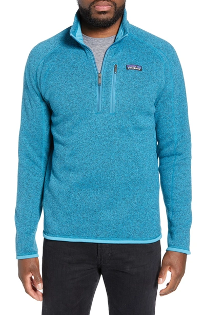 Shop Patagonia Better Sweater Quarter Zip Pullover In Mako Blue