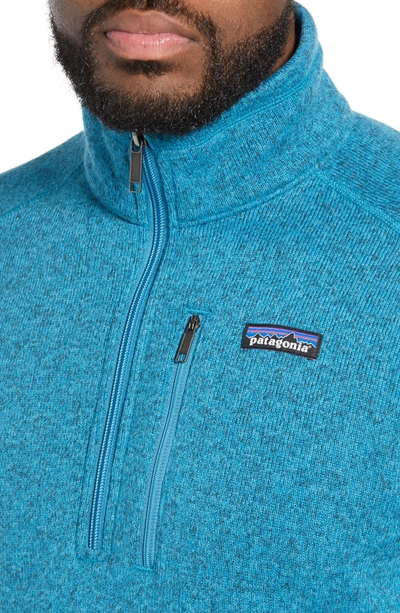 Shop Patagonia Better Sweater Quarter Zip Pullover In Mako Blue
