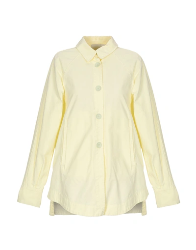Shop Peuterey Woman Shirt Light Yellow Size 6 Cotton