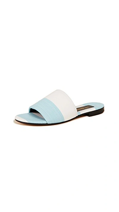 Shop Avec Modération Monaco Slide Sandals In Sky Blue