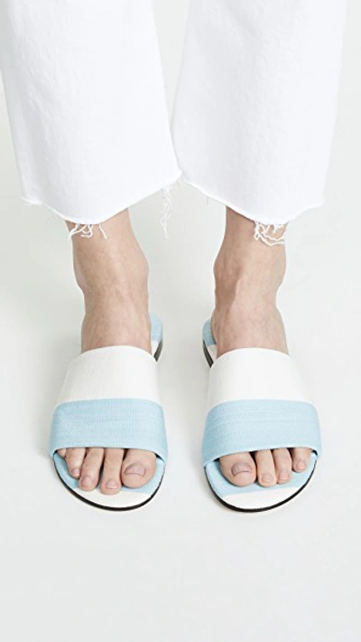 Shop Avec Modération Monaco Slide Sandals In Sky Blue