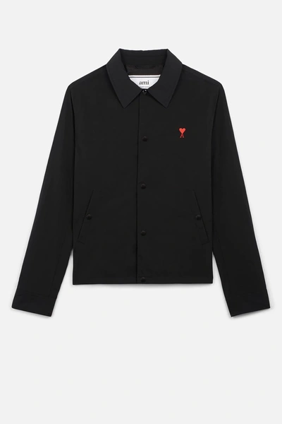 Shop Ami Alexandre Mattiussi Ami De Coeur Snap Buttoned Jacket In Black