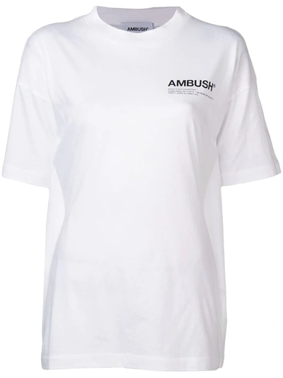 Shop Ambush Contrast Logo T-shirt - White