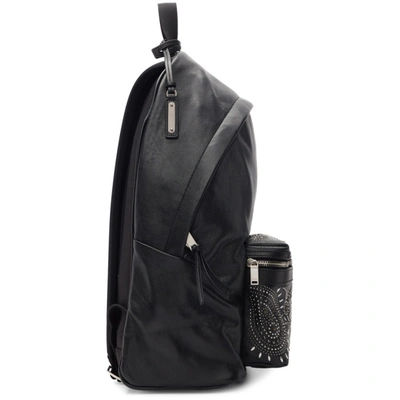 Shop Saint Laurent Black Bandana Stud City Backpack In 1000 Black
