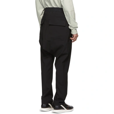 Shop Rick Owens Black Long Drawstring Trousers In 09 Black