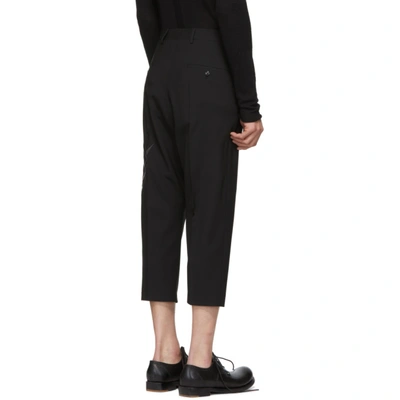 Shop Rick Owens Black Embroidered Cropped Astaires Trousers In 09117 Black