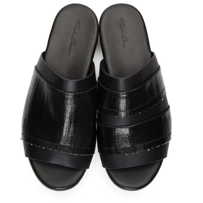 Shop Rick Owens Black Island Clog Sandals In 999 Black