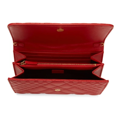 Shop Versace Red Quilted Medusa Tribute Evening Bag In D6tot Red