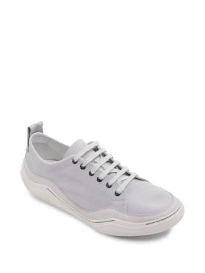 Shop Lanvin Canvas Low-top Sneakers In Pale Grey